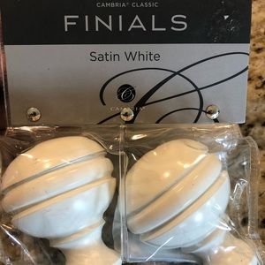 Finials... Satin white